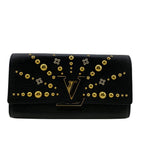 Louis Vuitton Capucines Portefeuille Wallet Card Holder Coin Purse Black
