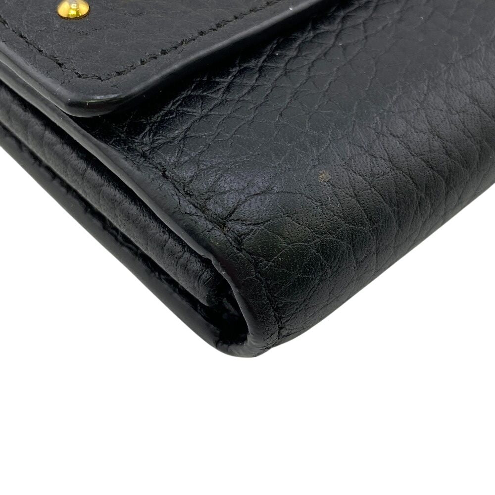 Louis Vuitton Capucines Portefeuille Wallet Card Holder Coin Purse Black — view 3