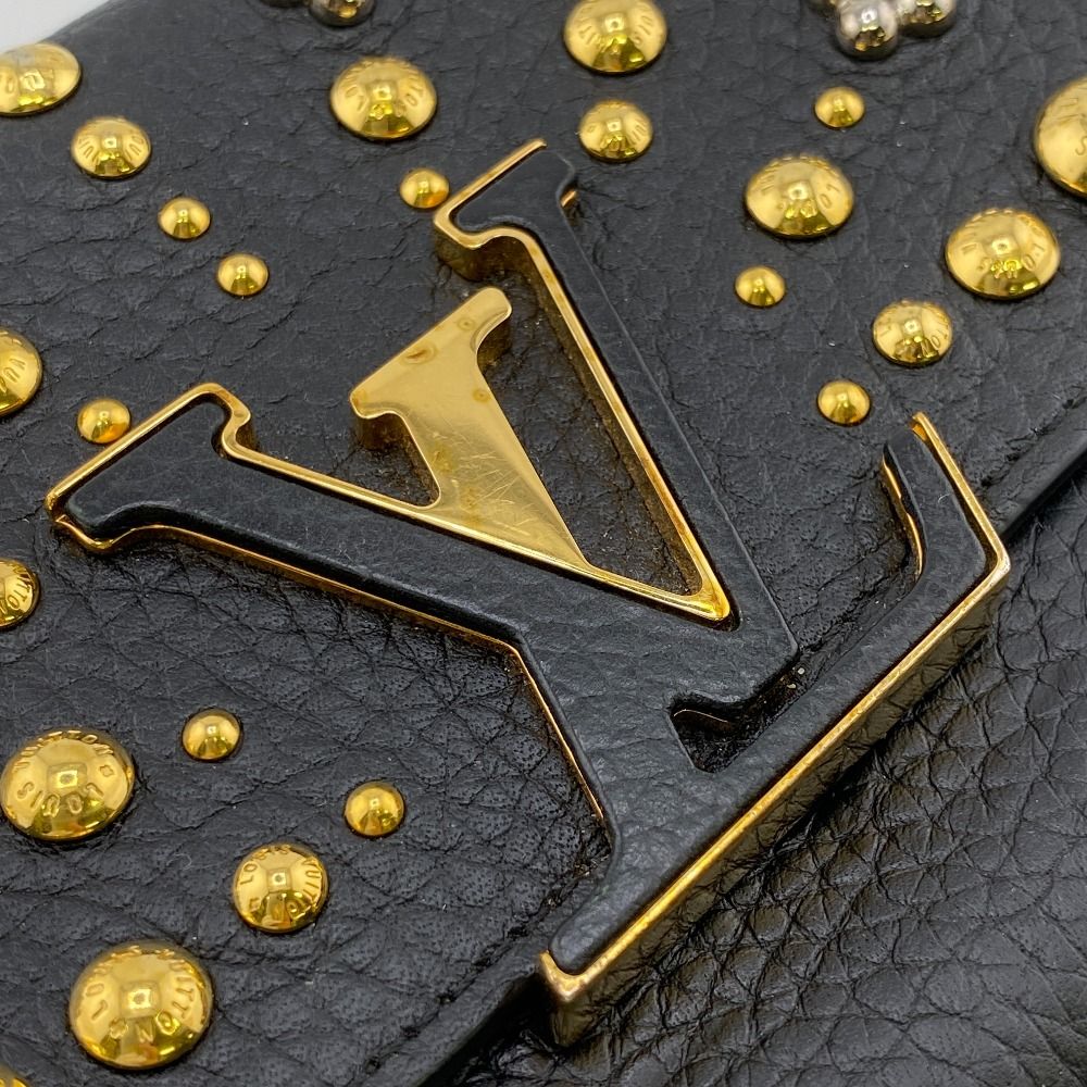 Louis Vuitton Capucines Portefeuille Wallet Card Holder Coin Purse Black — view 5