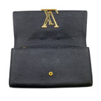 Louis Vuitton Capucines Portefeuille Wallet Card Holder Coin Purse Black — view 6