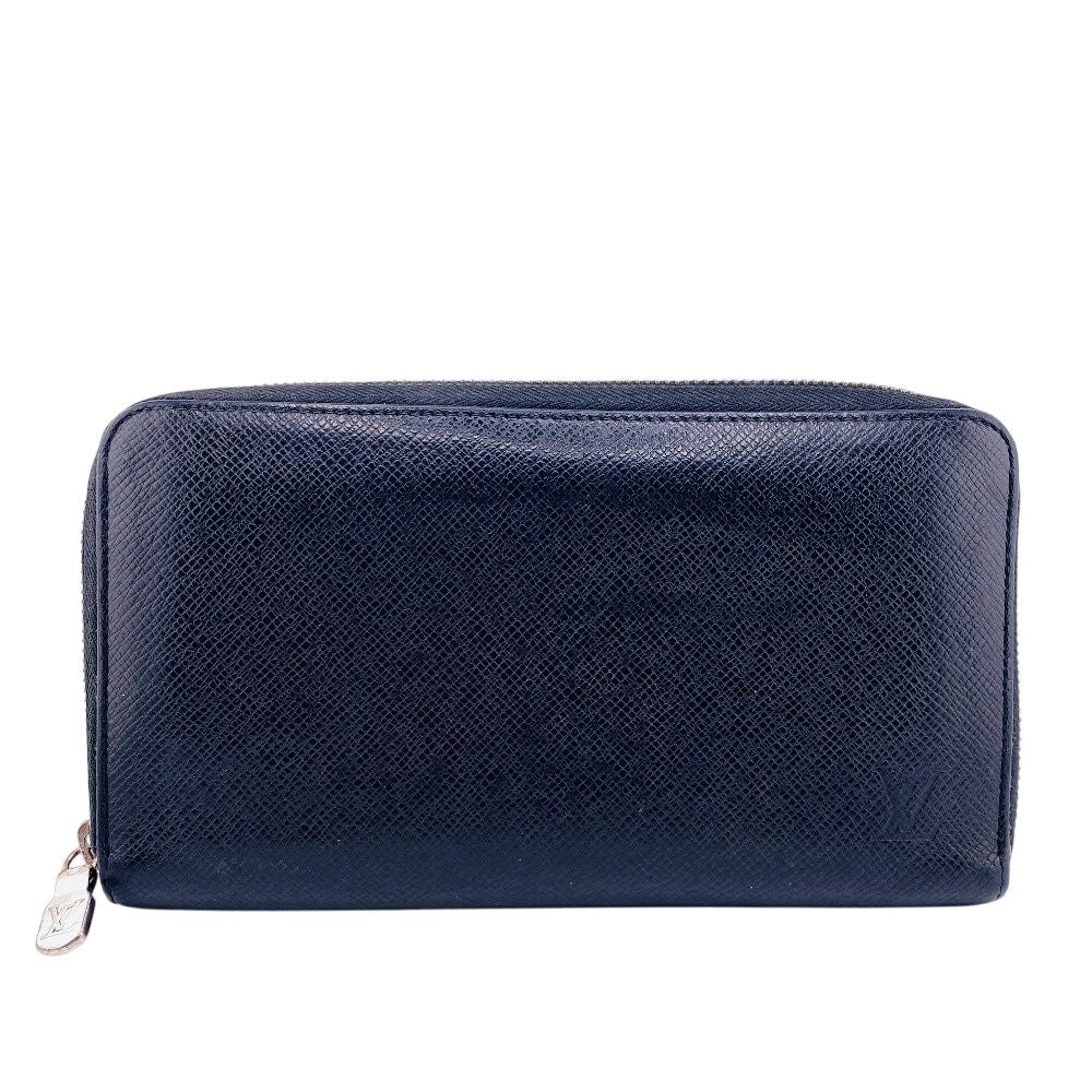 Louis Vuitton Zippy Organizer Taiga Wallet Card Holder Coin Purse Black