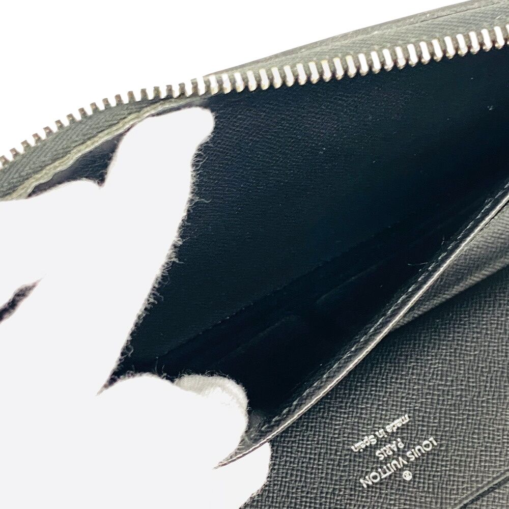Louis Vuitton Zippy Organizer Taiga Wallet Card Holder Coin Purse Black — view 6