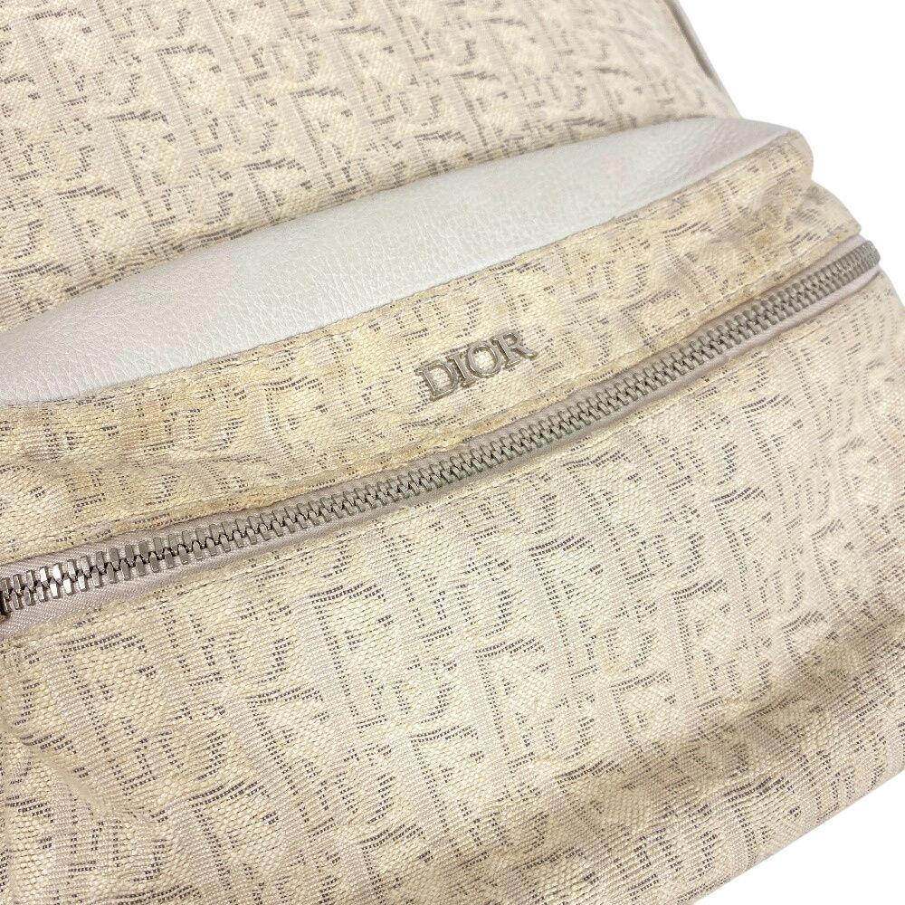 Dior Rider Oblique Backpack Trotter Purse White — view 5