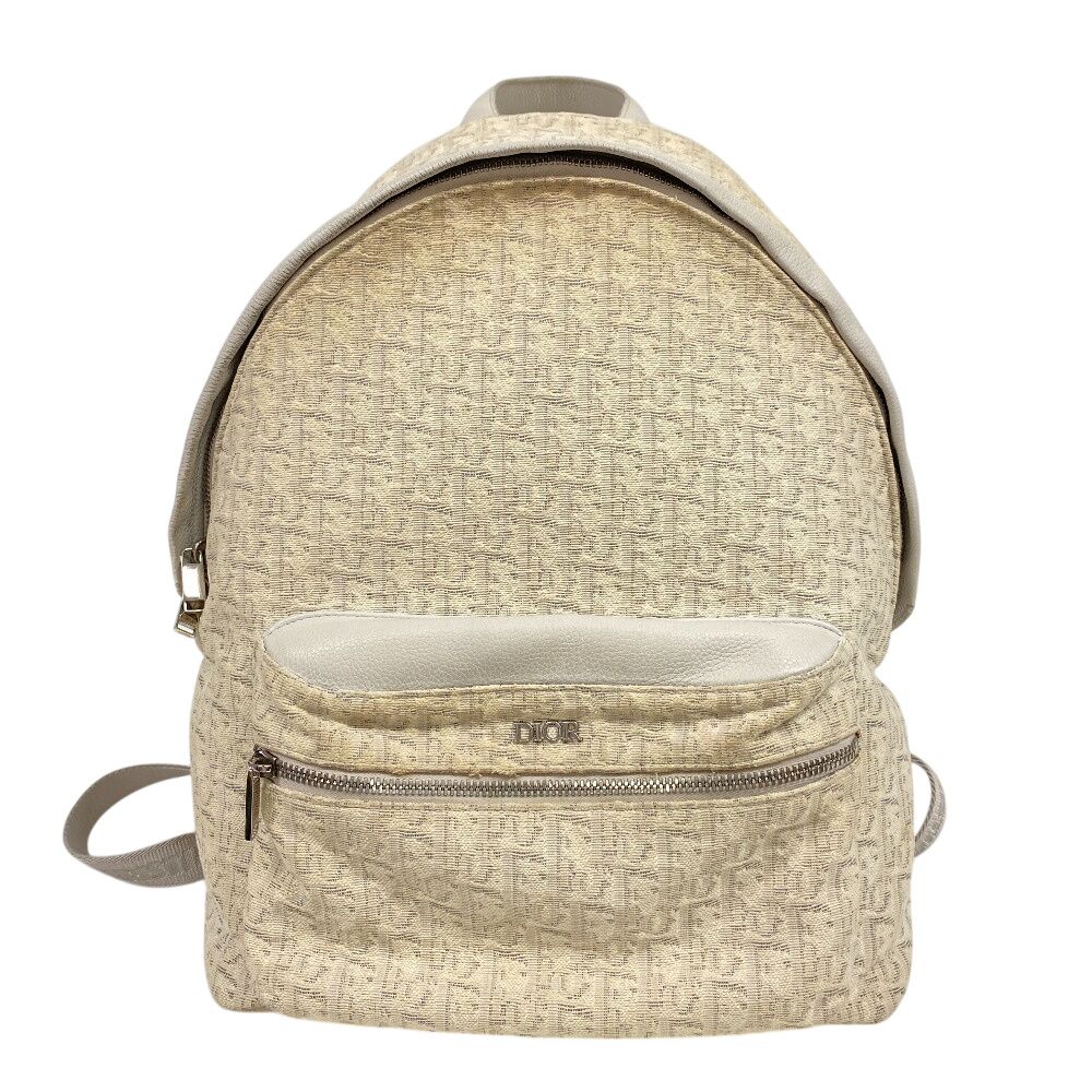 Dior Rider Oblique Backpack Trotter Purse White