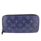 Louis Vuitton Wallet Vertical Zippy Monogram Card Holder Coin Purse Navy