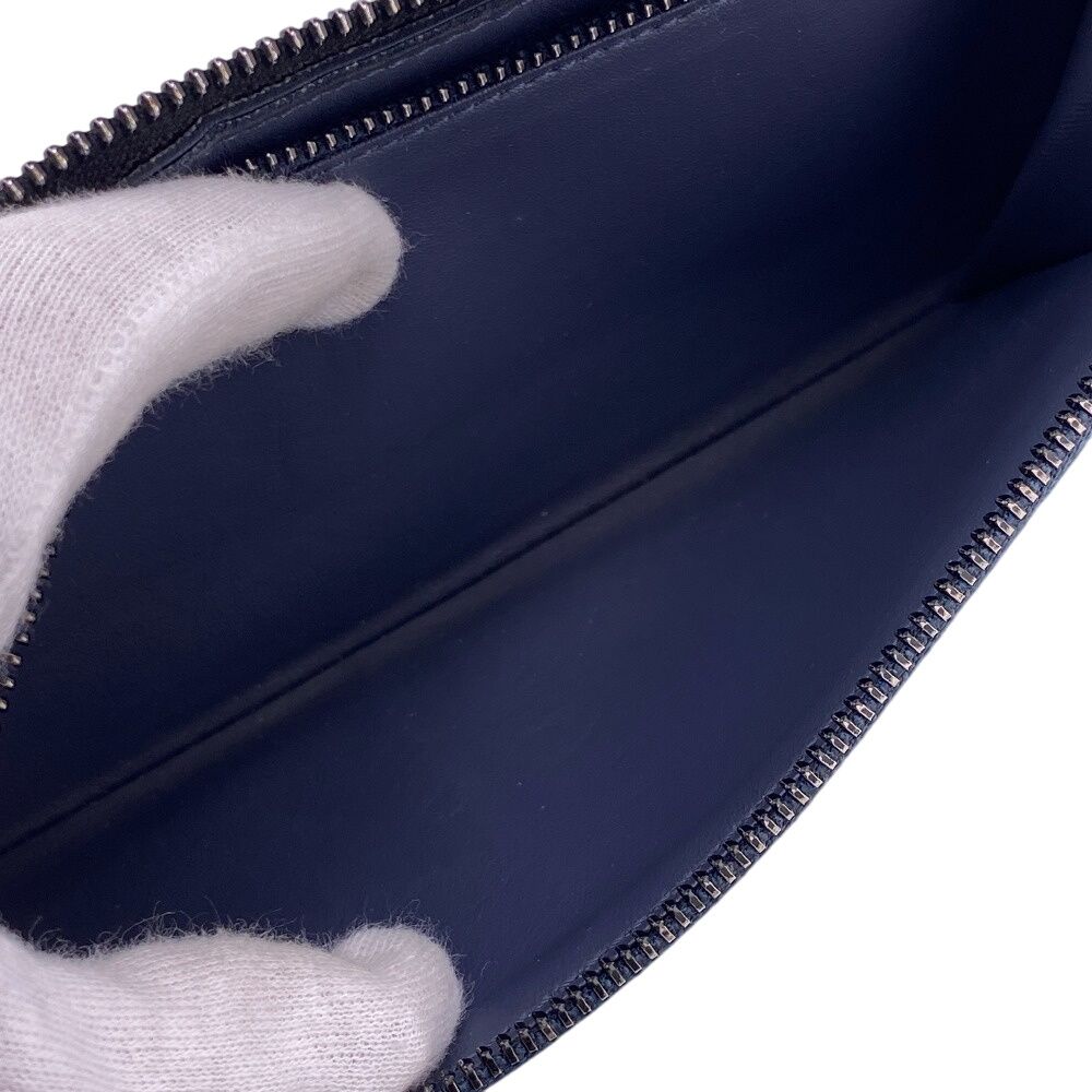 Louis Vuitton Wallet Vertical Zippy Monogram Card Holder Coin Purse Navy — view 7