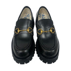 Gucci Horsebit Leather Platform Loafers Sneakers Black — view 4