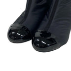 Chanel 2-Way CC Logo Quilted Boots Black — view 4