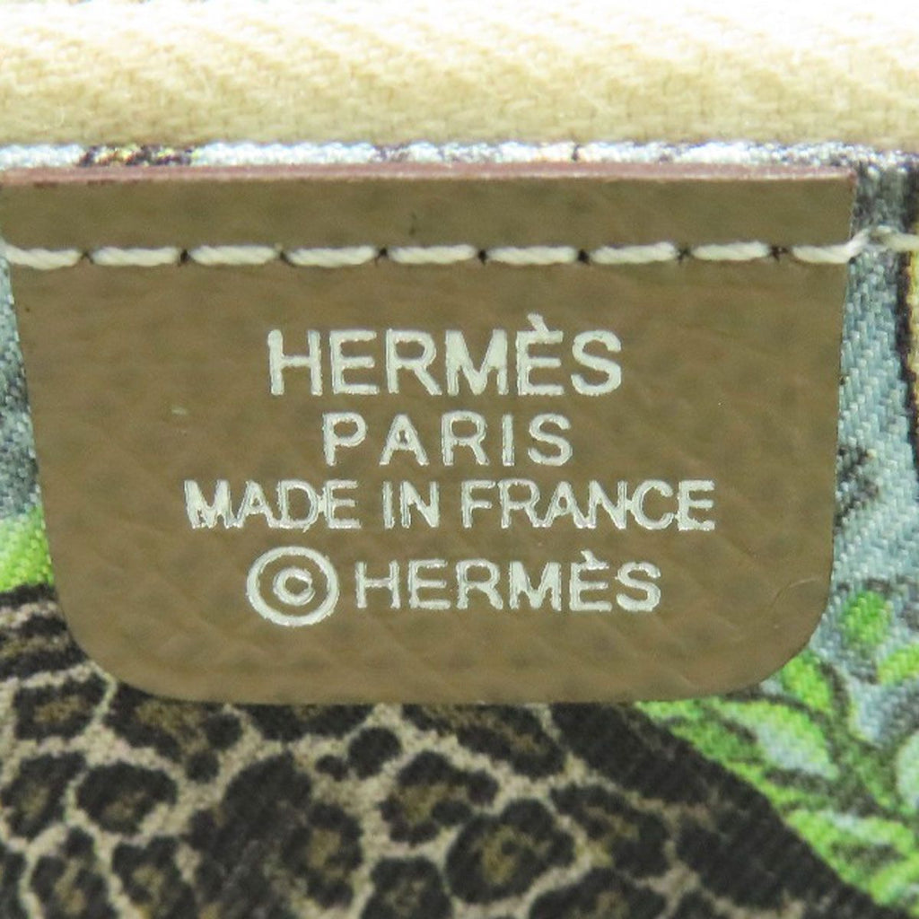 Hermes Azappu Silk in Long Etoupe Silver Wallet Epsom — view 6