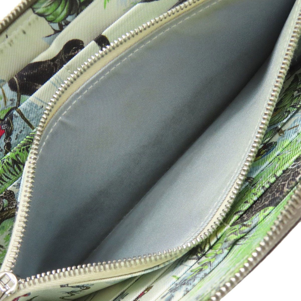 Hermes Azappu Silk in Long Etoupe Silver Wallet Epsom — view 5