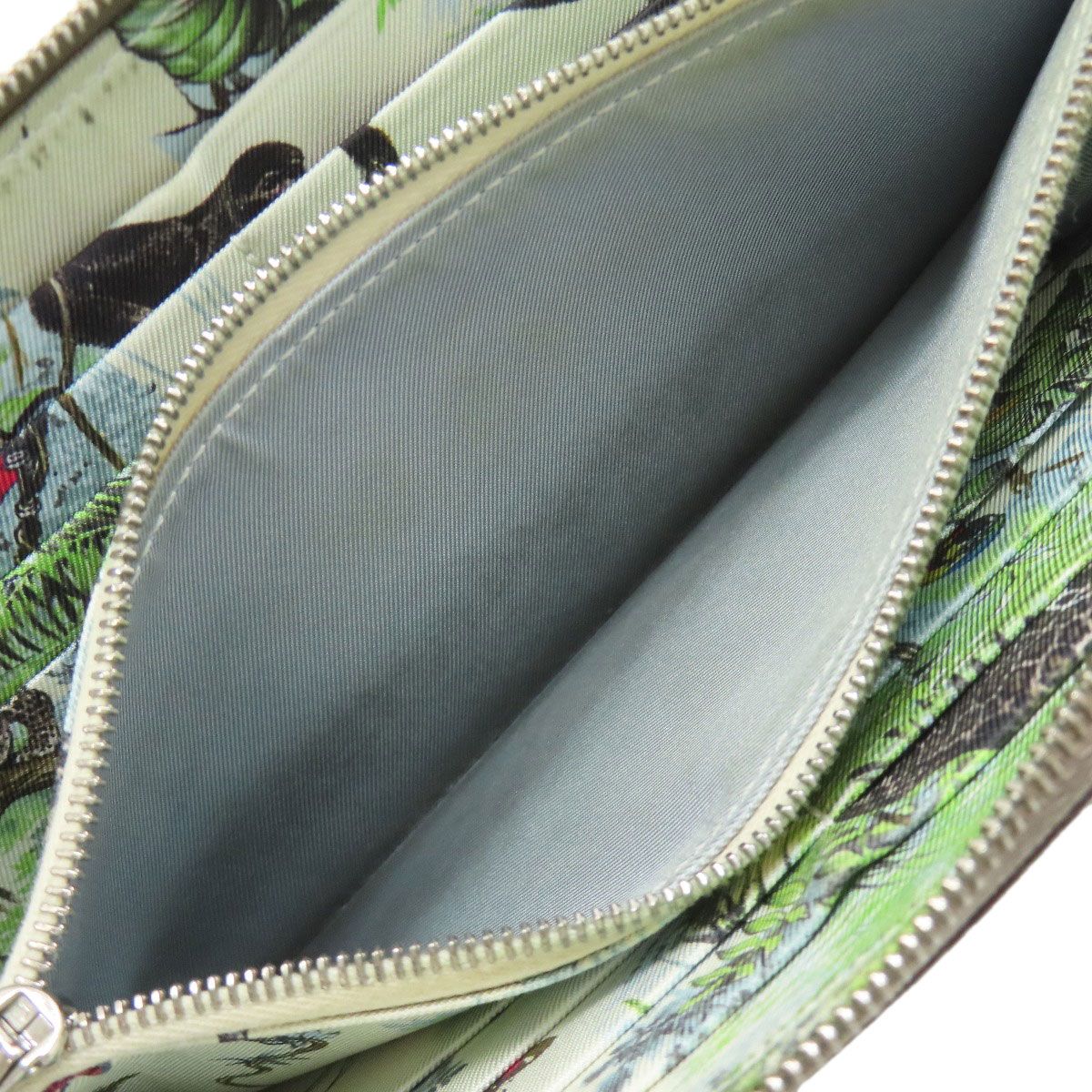 Hermes Azappu Silk in Long Etoupe Silver Wallet Epsom — view 5