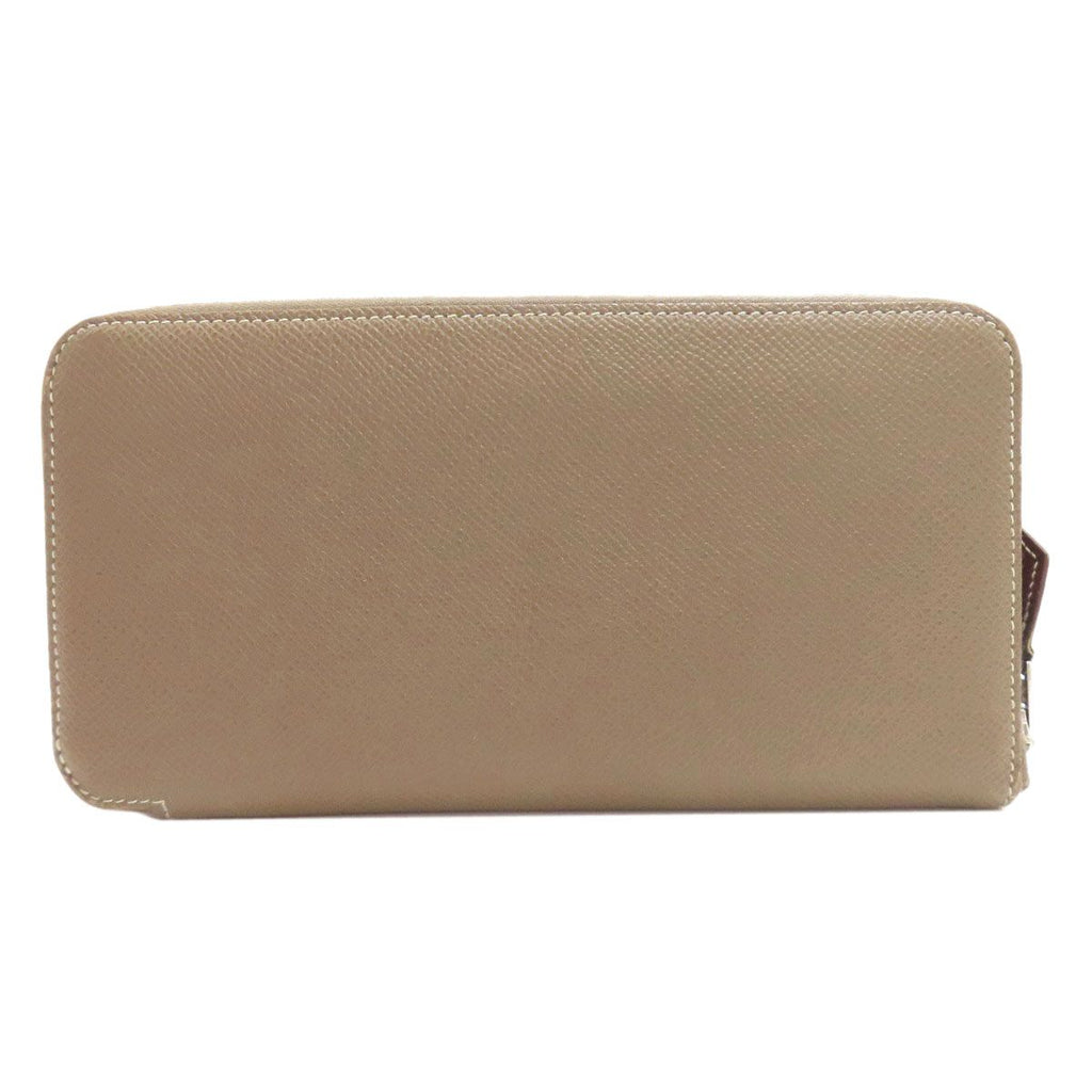 Hermes Azappu Silk in Long Etoupe Silver Wallet Epsom — view 2