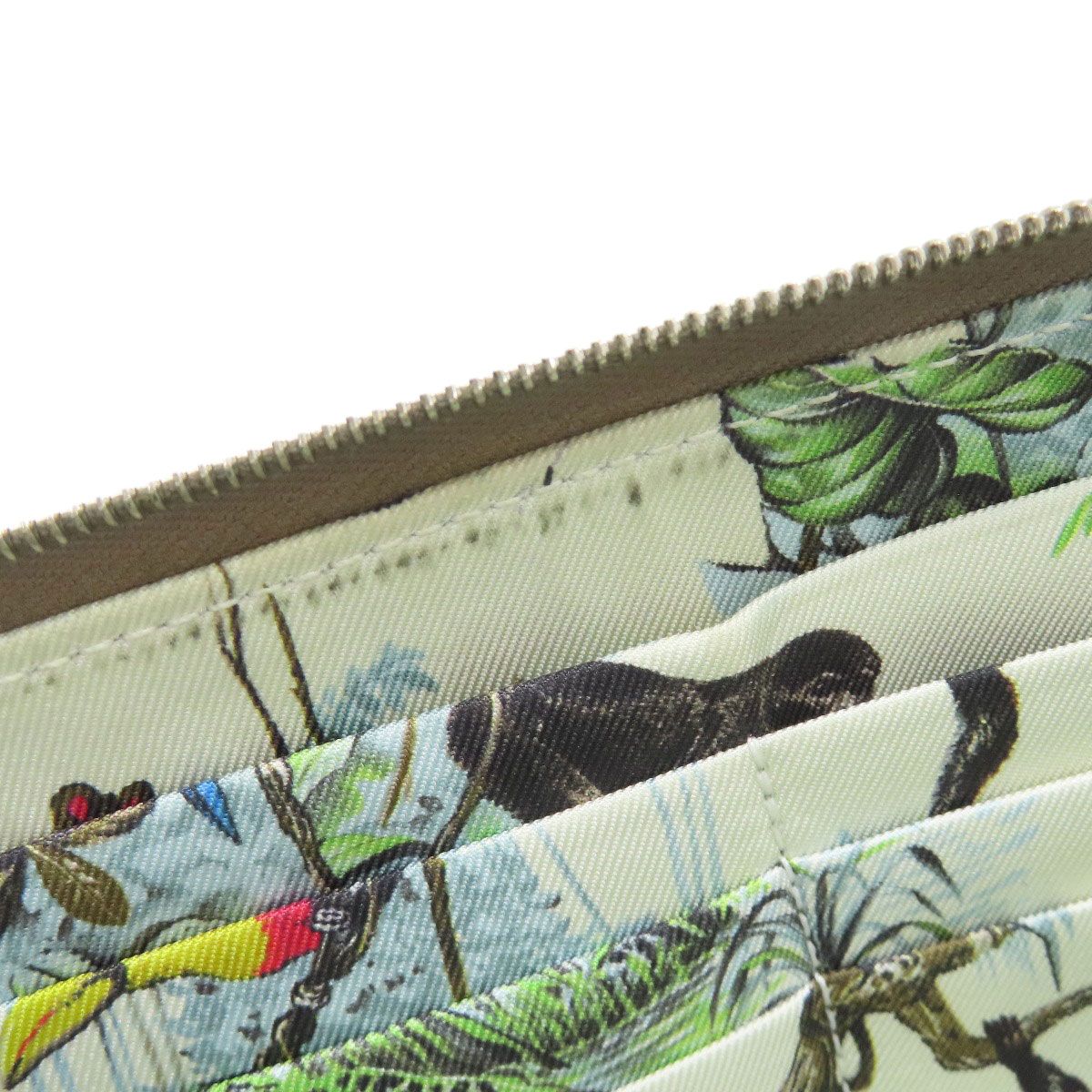 Hermes Azappu Silk in Long Etoupe Silver Wallet Epsom — view 8
