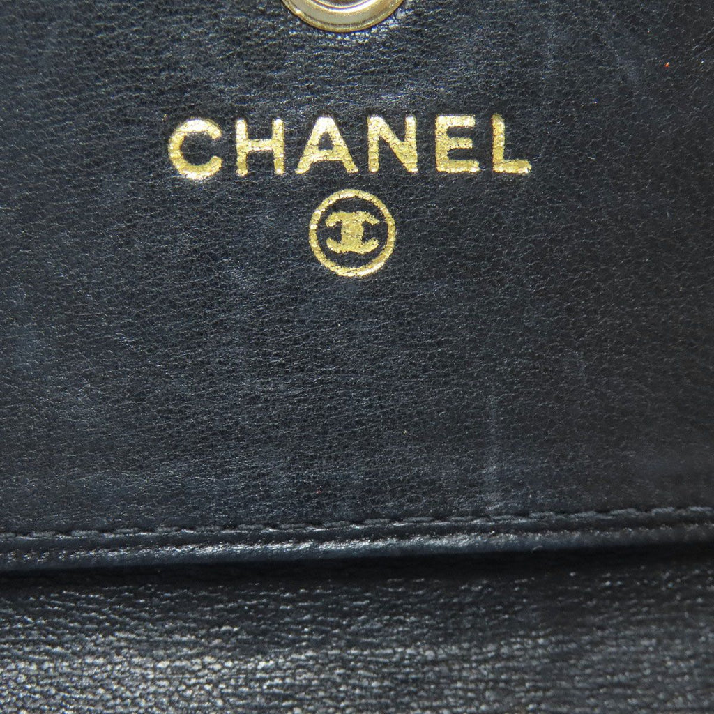 Chanel Hook CC Logo Gold Trifold Wallet Grained Calfskin — view 7