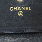 Chanel Hook CC Logo Gold Trifold Wallet Grained Calfskin — view 7