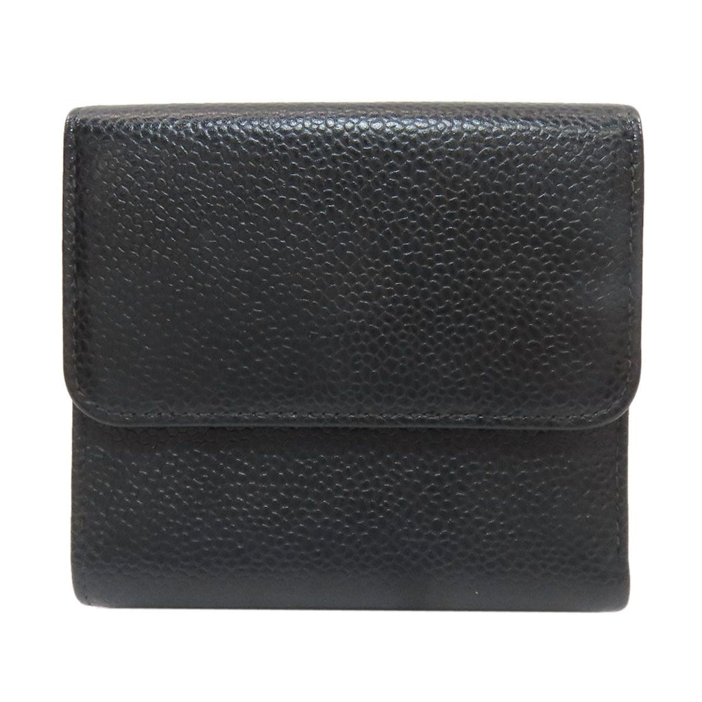 Chanel Hook CC Logo Gold Trifold Wallet Grained Calfskin — view 2