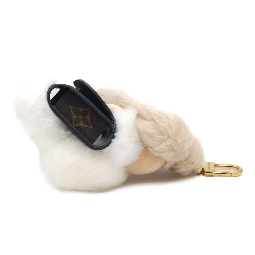 Louis Vuitton Bag Charm Vivienne Strap Beige Brown Gold Box — view 3