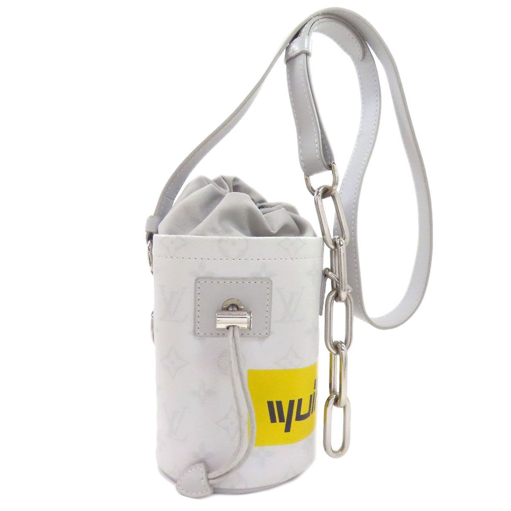 Louis Vuitton White Monogram Logo Chalk Nano Shoulder Bag Canvas