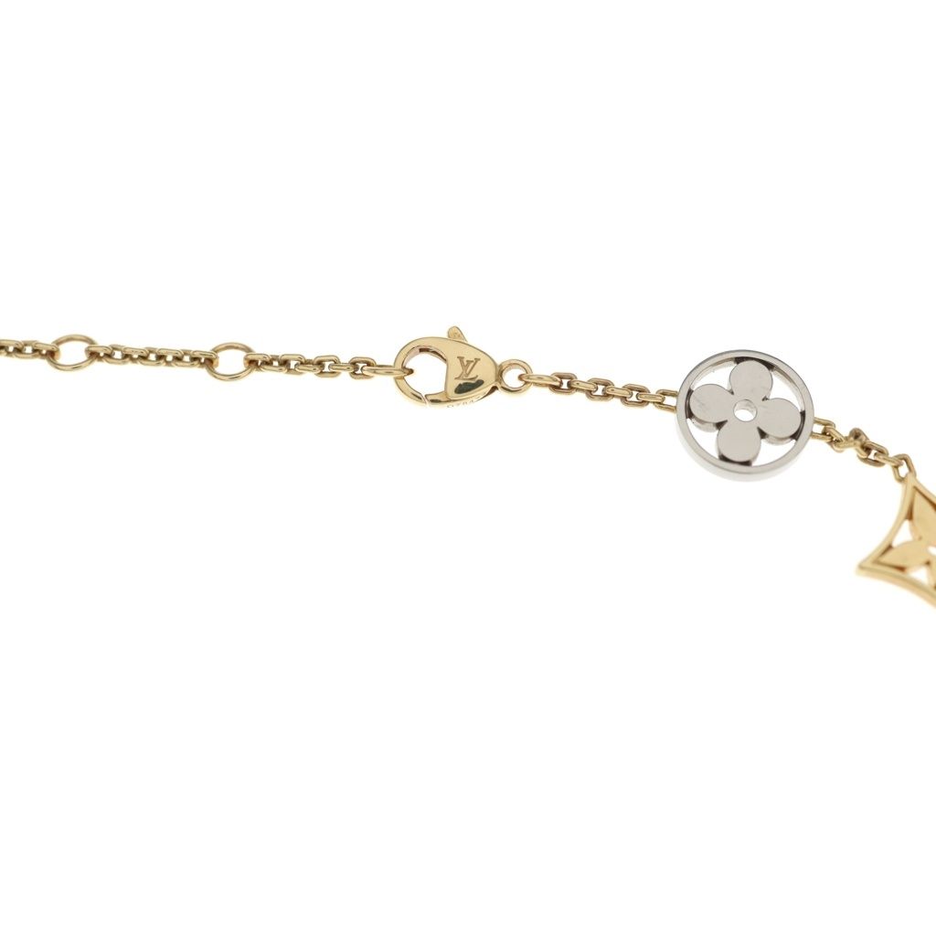 Louis Vuitton Monogram Idylle Bracelet Diamond Gold White Pink 18k Yellow PG WG — view 5