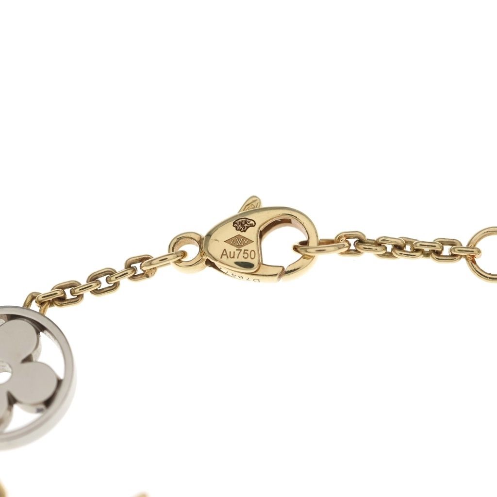 Louis Vuitton Monogram Idylle Bracelet Diamond Gold White Pink 18k Yellow PG WG — view 6
