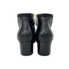 Chanel Short Boots 35 C Black Faux Pearl Leather — view 3