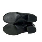 Chanel Short Boots 35 C Black Faux Pearl Leather — view 4