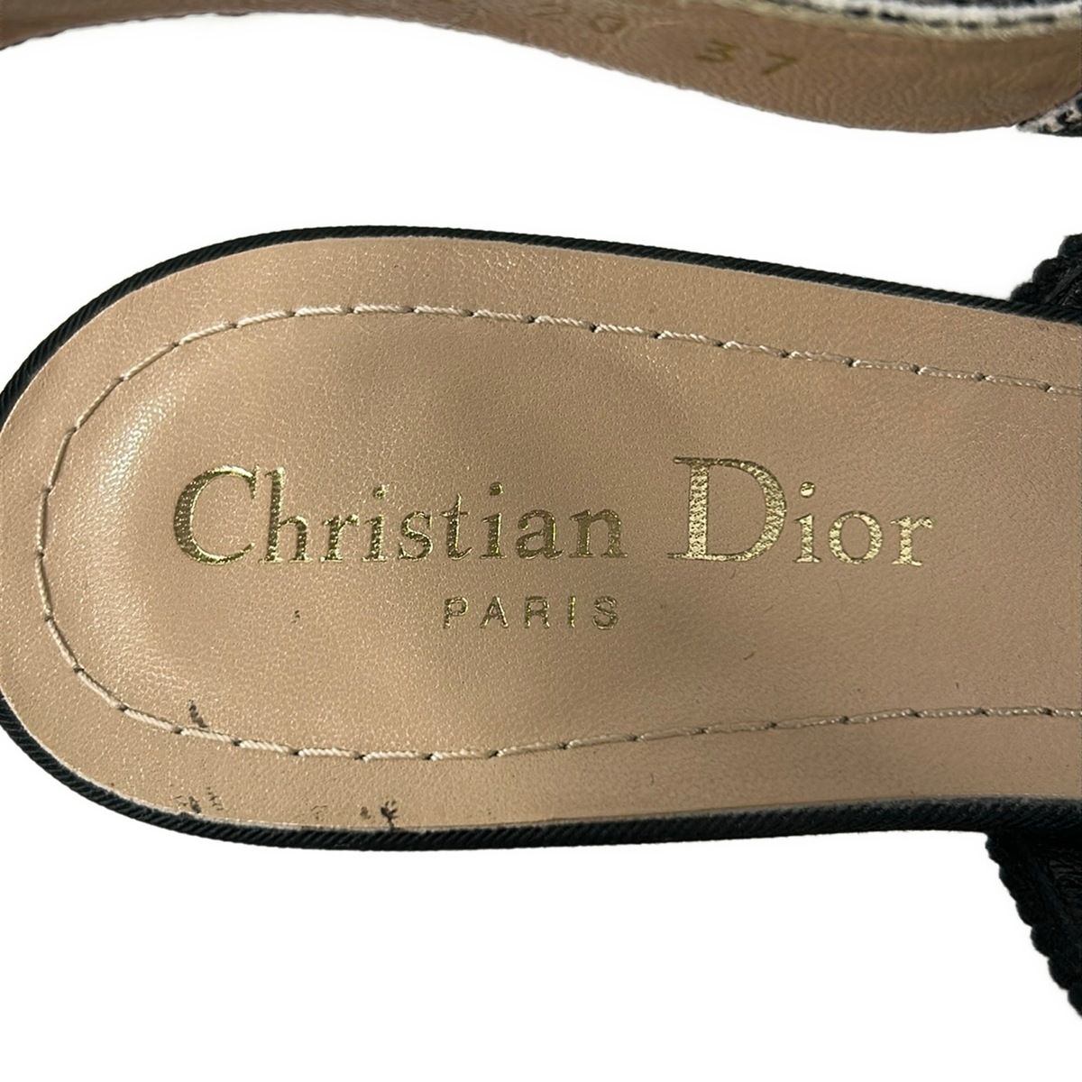 Dior Sandals 37 D Black Ivory Ribbon J'adior — view 5