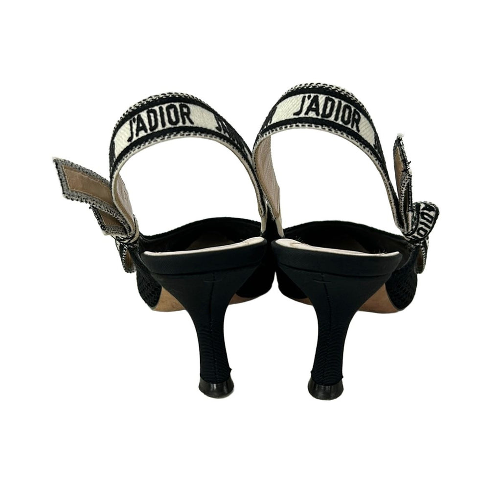 Dior Sandals 37 D Black Ivory Ribbon J'adior — view 3