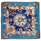 Hermes Carre 140 Large Scarf Cashmere Shawl Silk Kachina Blue — view 2