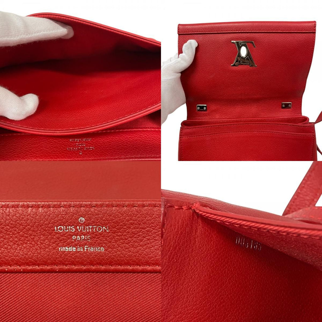 Louis Vuitton Lockme LV Logo Leather Shoulder Bag — view 8