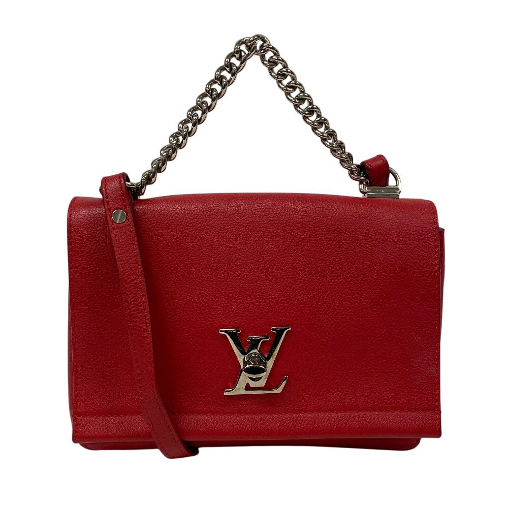 Louis Vuitton Lockme LV Logo Leather Shoulder Bag