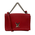 Louis Vuitton Lockme LV Logo Leather Shoulder Bag