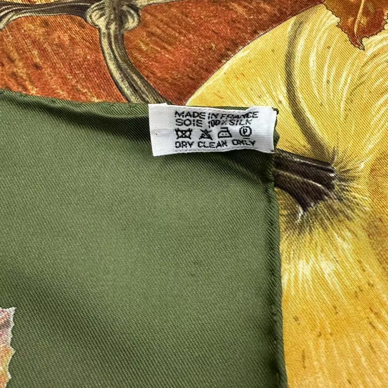 Hermes Carre 90 Scarf Silk Citrouilles Et Coloquintes Pumpkin and Colocint — view 5