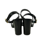 Celine Sandals 37 Black Gold Chain Leather — view 3