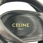 Celine Sandals 37 Black Gold Chain Leather — view 5