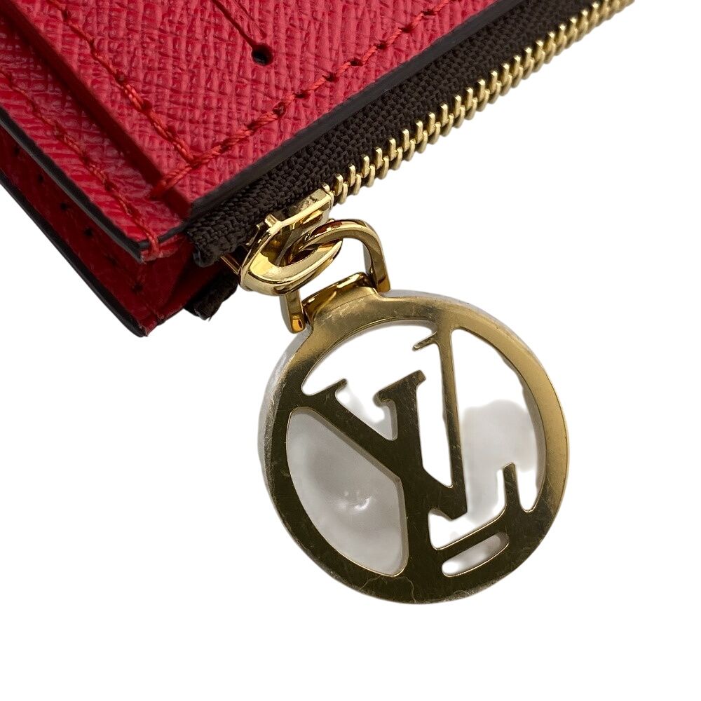 Louis Vuitton Monogram Cherry Portefeuille Lisa Leather Bifold Wallet Brown — view 6