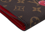 Louis Vuitton Monogram Cherry Portefeuille Lisa Leather Bifold Wallet Brown — view 2