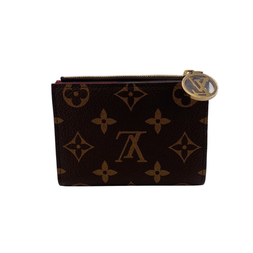 Louis Vuitton Monogram Cherry Portefeuille Lisa Leather Bifold Wallet Brown