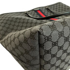 Gucci Hacker Project Large Shoulder Tote Sherry Line BB Pattern Black — view 5
