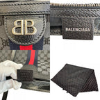 Gucci Hacker Project Large Shoulder Tote Sherry Line BB Pattern Black — view 8