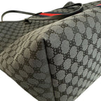 Gucci Hacker Project Large Shoulder Tote Sherry Line BB Pattern Black — view 3