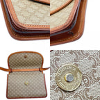 Celine Shoulder Bag Macadam Print Triomphe Brown — view 7