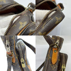 Louis Vuitton Shoulder Bag Amazon Monogram Zipper Tear Brown — view 9