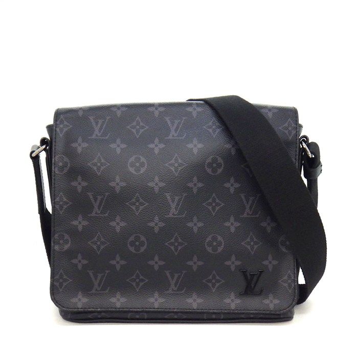 Louis Vuitton Shoulder Bag District PM Monogram Eclipse Canvas Leather