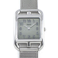 Hermes Watch Capecod Square Silver Mirror Dial Mesh SS Quartz Analog