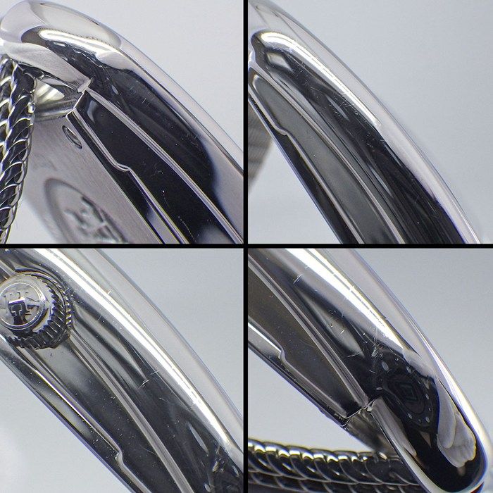 Hermes Watch Capecod Square Silver Mirror Dial Mesh SS Quartz Analog — view 6