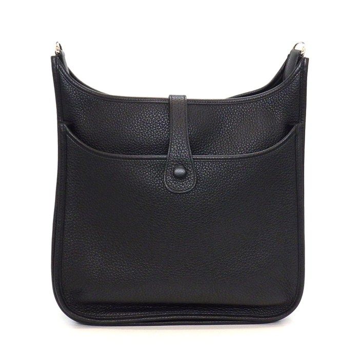 Hermes Shoulder Bag Evelyne 3 GM Black Taurillon Clemence Silver — view 2