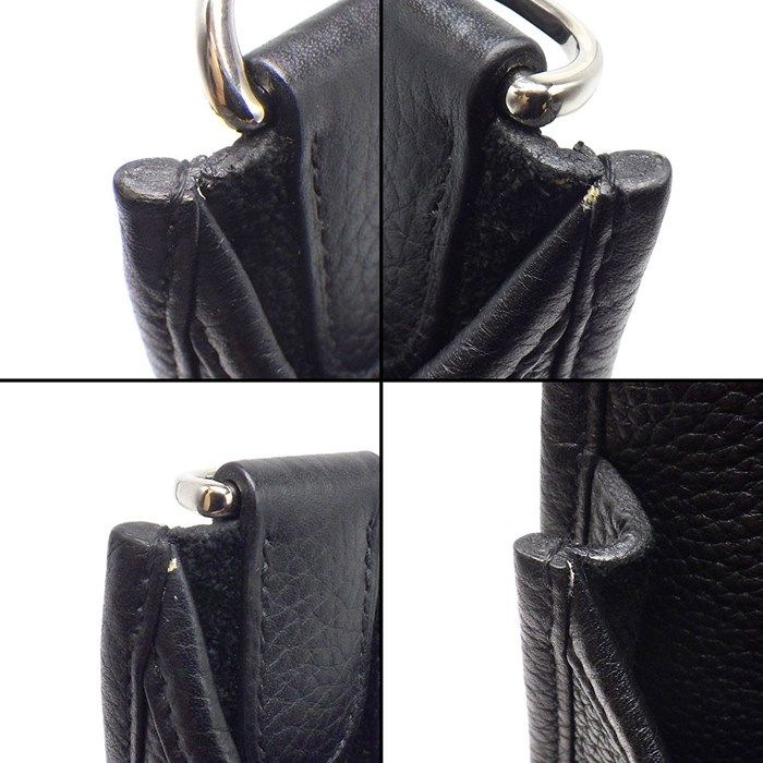 Hermes Shoulder Bag Evelyne 3 GM Black Taurillon Clemence Silver — view 8