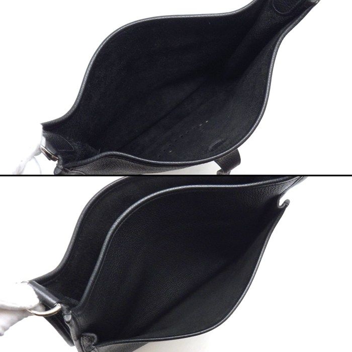 Hermes Shoulder Bag Evelyne 3 GM Black Taurillon Clemence Silver — view 5