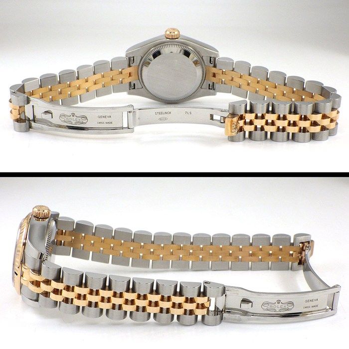 Rolex Watch Datejust Roulett Sunray Pink Dial VI Diamond Roman Index Date 18k — view 3